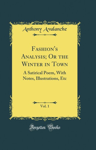 Fashion analysis or the - analysis;,