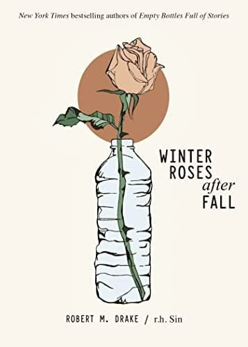 Winter roses after fall - after,