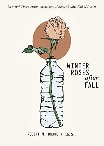 Winter roses after fall - after,